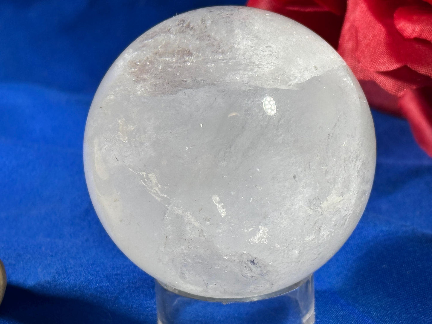 Clear Quartz Sphere with Rainbows – 249g