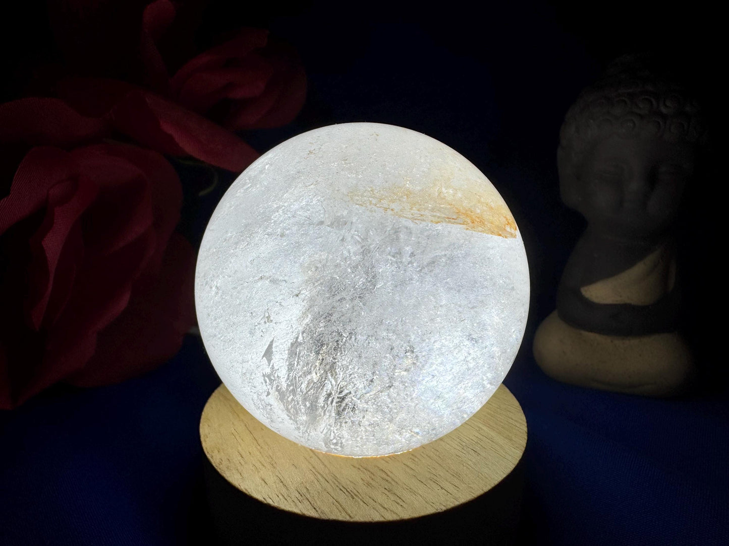 Clear Quartz Sphere with Rainbows – 249g