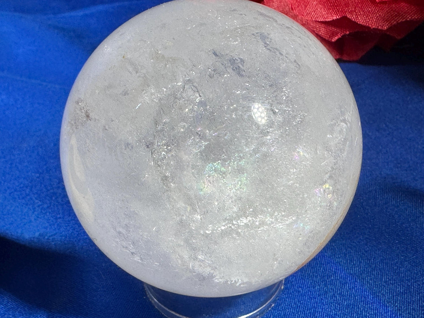 Clear Quartz Sphere with Rainbows – 249g