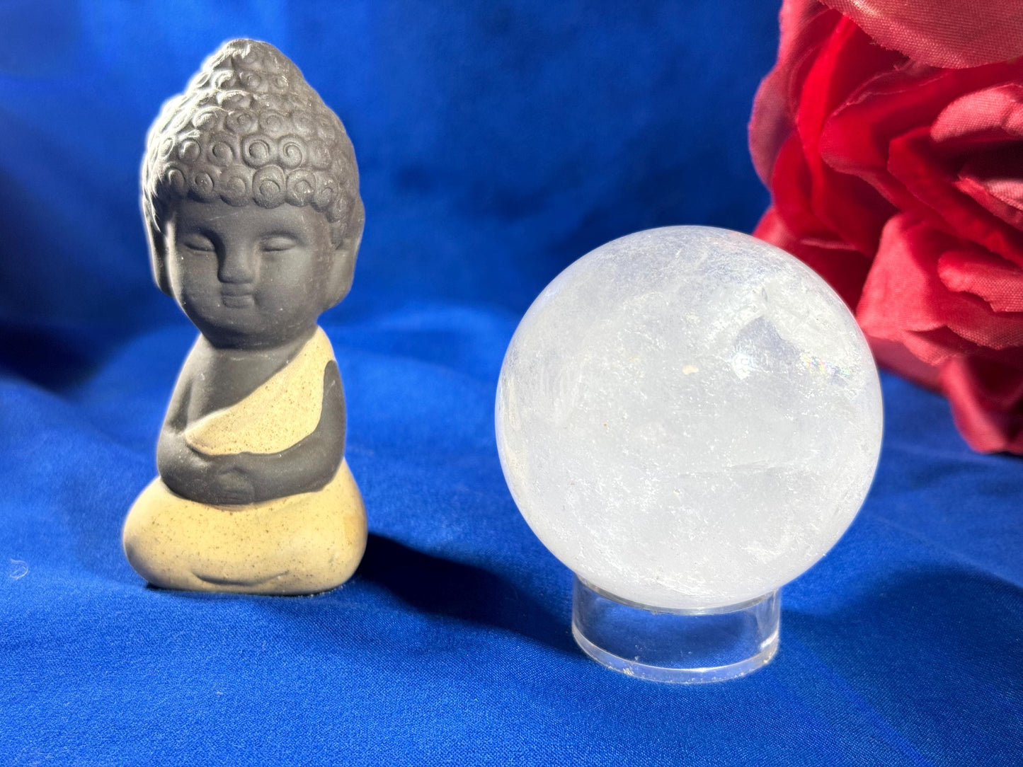 Clear Quartz Sphere with Rainbows – 249g