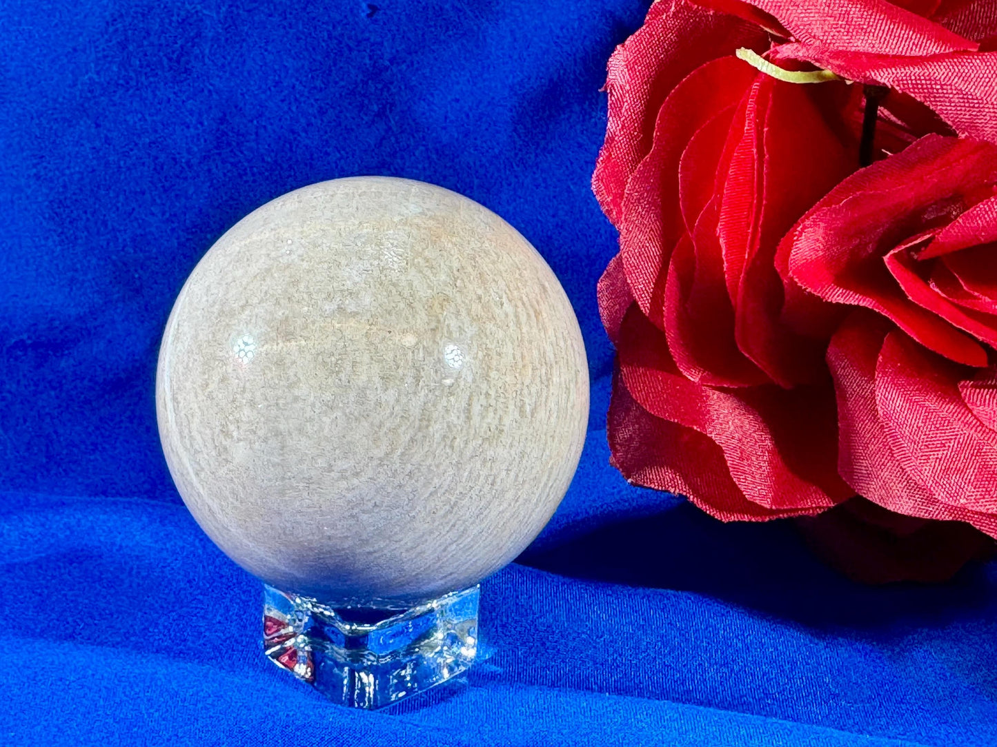 Peach Moonstone Sphere – 300g | 60mm