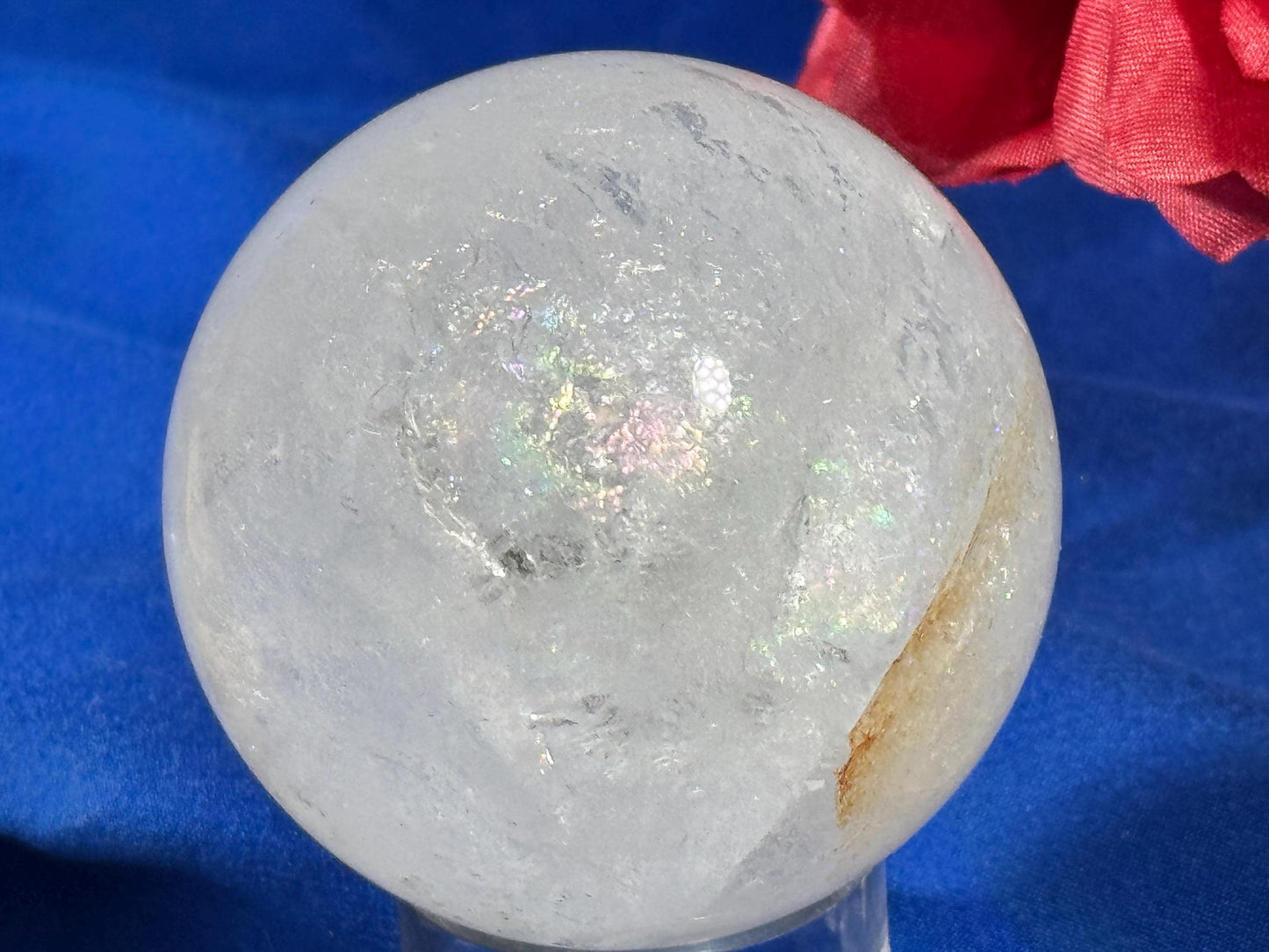 Clear Quartz Sphere with Rainbows – 249g