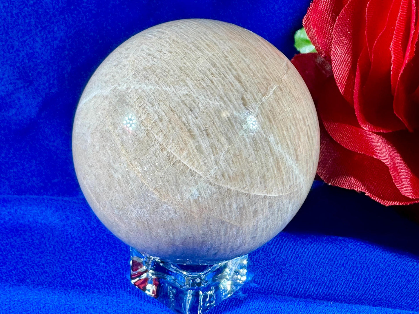 Peach Moonstone Sphere – 300g | 60mm