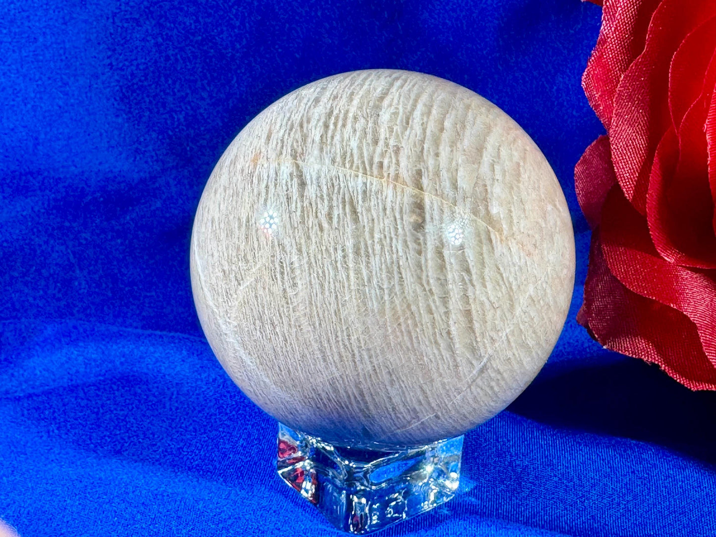 Peach Moonstone Sphere – 300g | 60mm