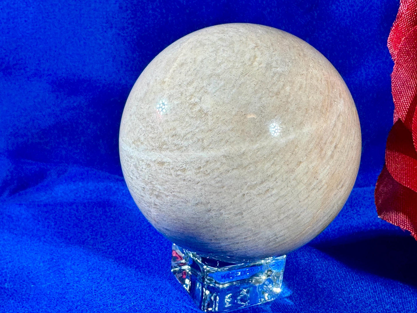 Peach Moonstone Sphere – 300g | 60mm