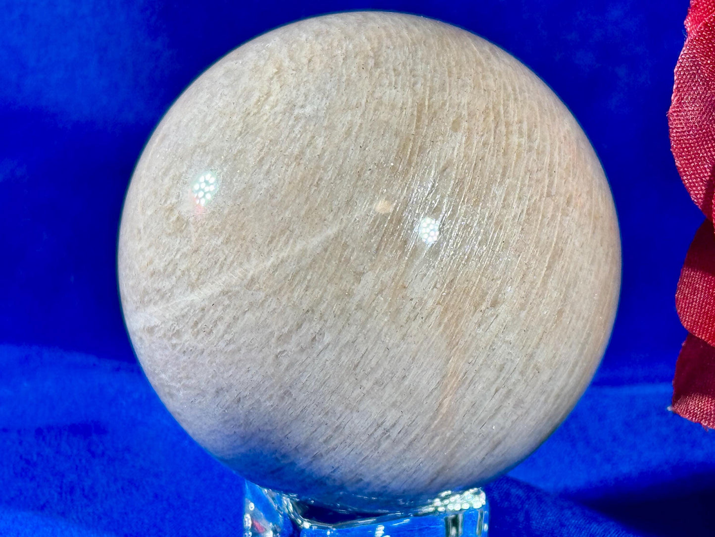 Peach Moonstone Sphere – 300g | 60mm