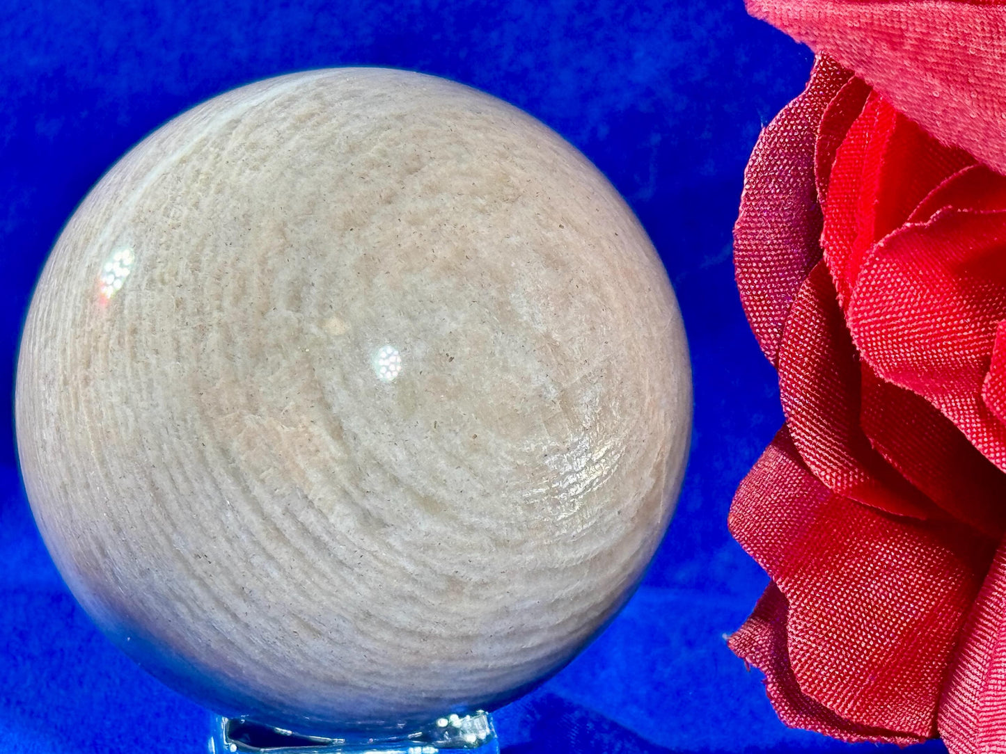 Peach Moonstone Sphere – 300g | 60mm